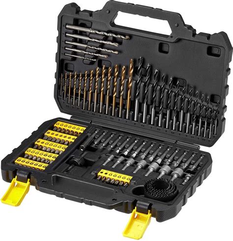 Stanley 100 Pieces Drilling And Screwdriving Accessory Bit Set Black