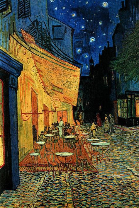 Vincent Van Gogh Cafe Terrace At Night Poster X Vibrant Colors