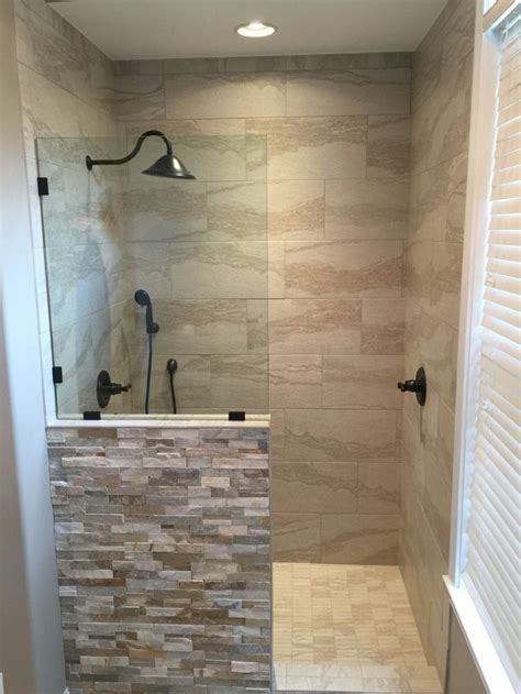 Walk In Shower No Door Dimensions - Doorless Shower Layout