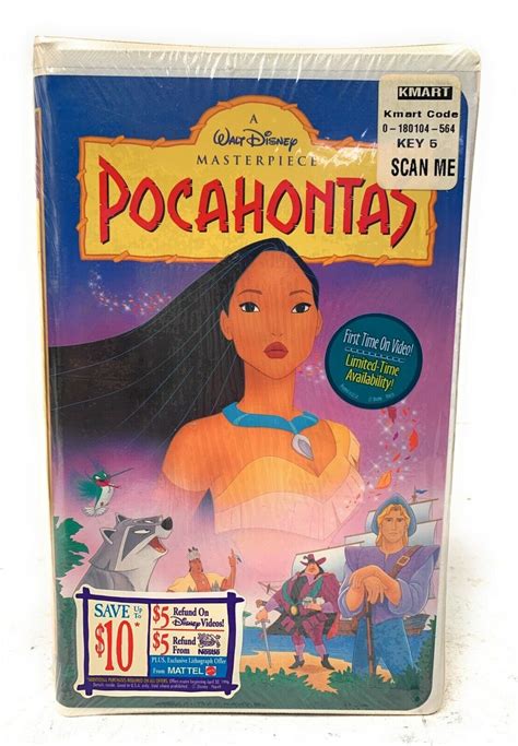 Walt Disney Pocahontas Vhs Clamshell Masterpiece Collection Ntsc Usa