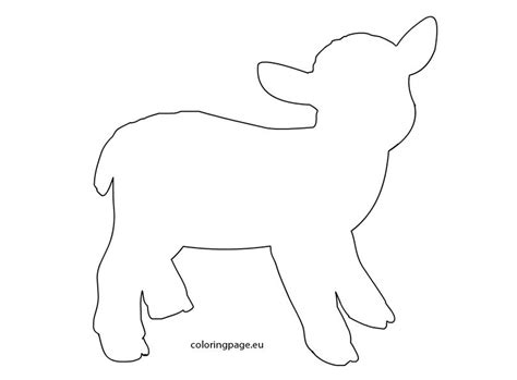 Print this sheep template (small size) that you can trace or cut out. Lamb template - Coloring Page