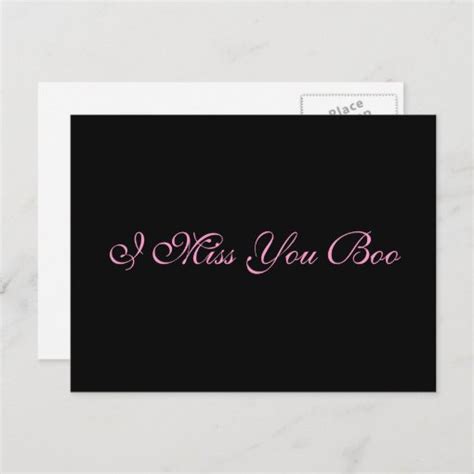 I Miss You Boo Postcard Zazzle