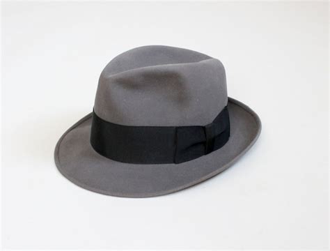 Vintage 1950s Fedora 50s Mens Grey Dobbs Hat By Raleighvintage