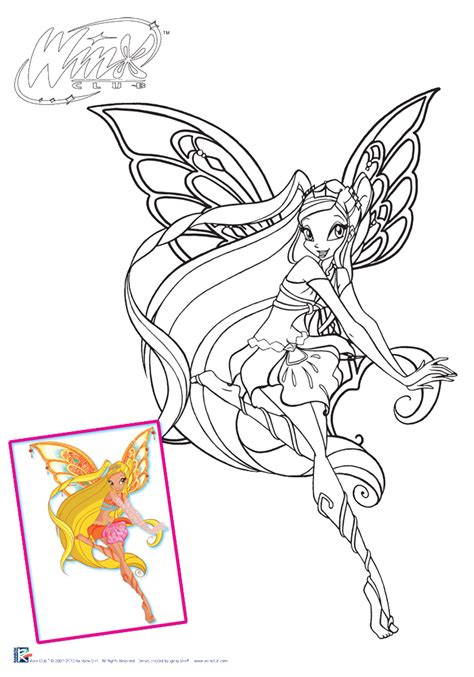 Winx Club All Colorear Colorea A Stella Enchantix