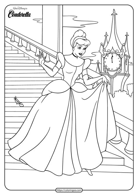 Printable Cinderella Coloring Book and Pages 01 in 2023 | Cinderella