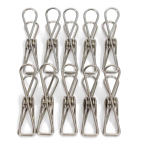10 pieces of stainless steel metal clothespin 6cm x 1cm new in clothes pegs from home and garden