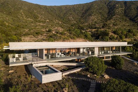 Modern Concrete House With Ocean Views Rises In Chilean Hills Curbed