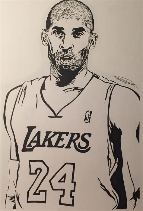 Kobe Bryant Step By Step Drawing Kobe Bryant Tattoos Kobe Bryant Poster