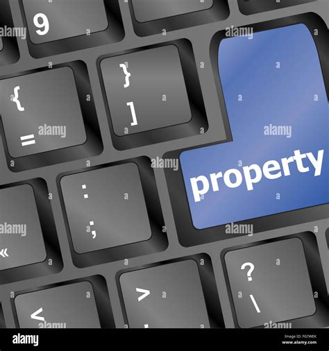 Computer Keyboard With Property Word Business Concept Stock Photo Alamy
