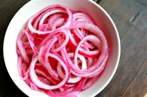 The pickled onions take just minutes to make. How to Make Quick and Easy Pickled Red Onions - Savory Lotus