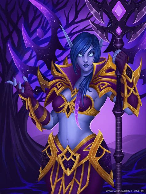 ArtStation WoW Void Elf Fernanda Zabudowski Warcraft Art Warcraft