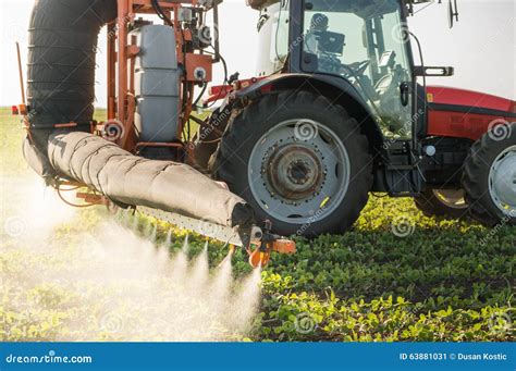 Tractor Spraying Pesticides Stock Image Image Of Nature Scenics 63881031