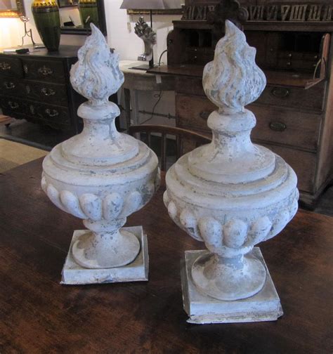 Pair of Zinc Flambeau Finials | Interior Boutiques - Antiques for sale ...