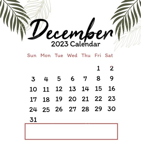 December Calendar White Transparent December 2023 Calendar December
