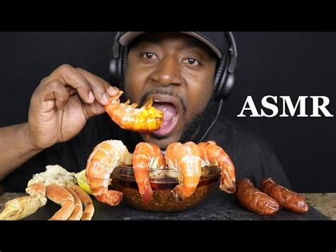 Asmr Seafood Boil Jumbo Shrimp Smoked Sausage And Snow Crab Legs