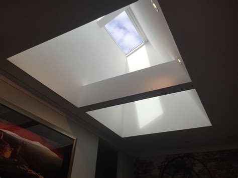 Two Velux Fixed Skylights Installed Side By Side Over The Living Area