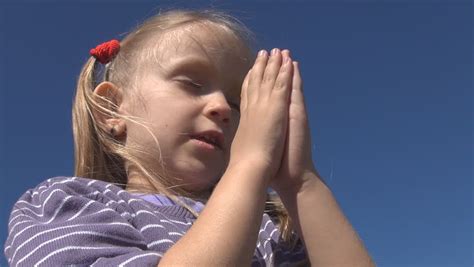 Stock Video Of Little Girl Praying Child With 6291278