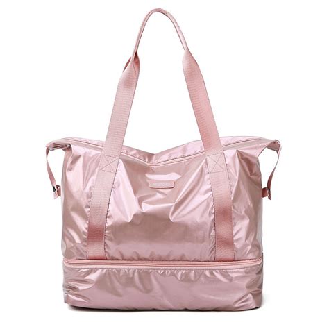 2023 Pink Sports Bag Women Fitness Gym Handbag Waterproof Yoga Weekend