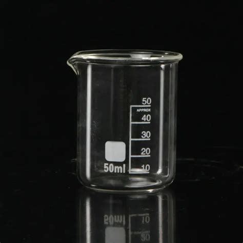 4pcsset 50ml100ml200ml500ml Low Form Glass Beaker Lab Glassware Chemistry Experiment For