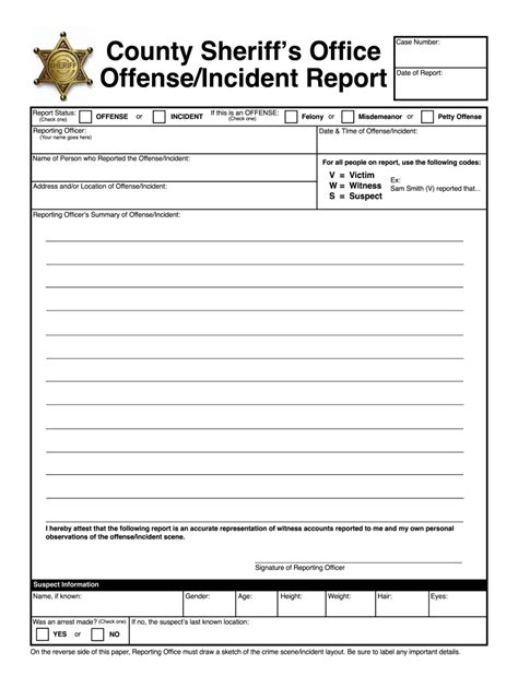 Sheriff Incident Log Fill Out Sign Online DocHub