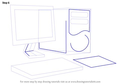 Let go of the button when you finish drawing the line. Learn How to Draw a Computer (Computers) Step by Step ...