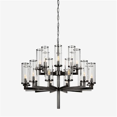 Liaison Two Tier Chandelier Chandelier Glass Texture Ceiling Lights