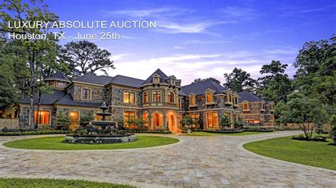 Luxury Houston Texas Mansion For Sale By Absolute Auction Texas