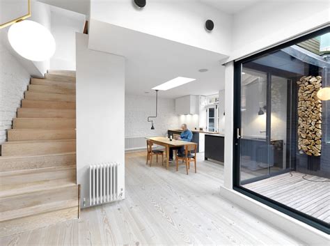 Black And White London Mews House Threefold Architects