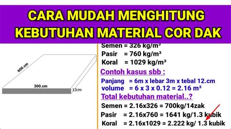 Info Cara Menghitung Cor Beton Per M3 2023