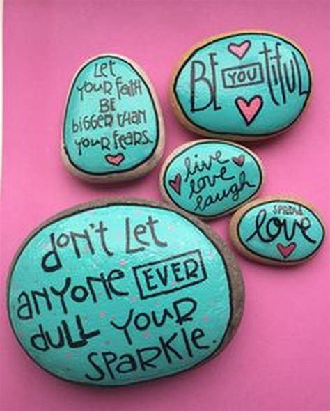 Diy Ideas Of Painted Rocks With Inspirational Picture And Words 22