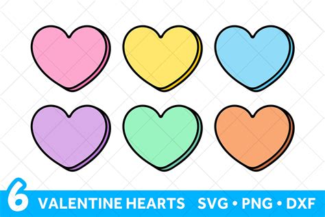Valentine Candy Heart Svg - Layered SVG Cut File