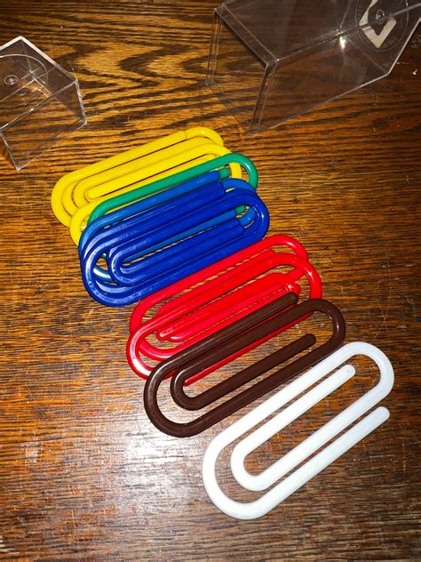 Vintage 80s Large Plastic Paper Clips Iconic Primary Colors Plastic