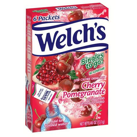 Welchs Singles To Go Drink Mix Cherry Pomegranate 46 Oz 6 Packets