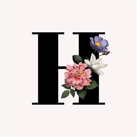 Hd wallpapers and background images. Download premium illustration of Classic and elegant floral alphabet ...