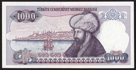 1000 Turkish Lira Banknote 1988world Banknotes And Coins Pictures Old