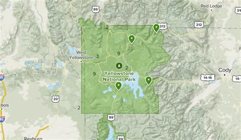 Yellowstone National Park List Alltrails