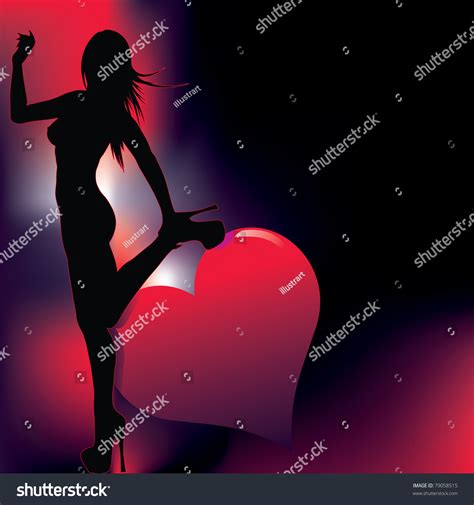 Sexy Girl Silhouette Abstract Background Stock Vector Royalty Free 79058515 Shutterstock
