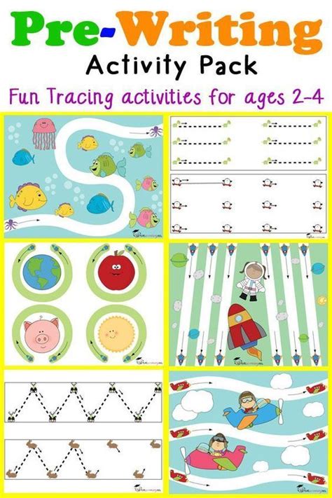 Pre Writing Tracing Pack For Toddlers Preschool Learning Activities