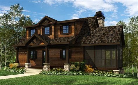 Upstairs, two bedrooms share a bath.related plans: 18 Best Simple Small Lake Cottage House Plans Ideas ...