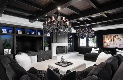 Modern Black And White Living Room