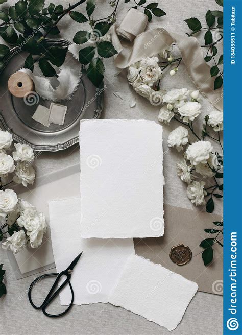 Download Moody Wedding Table Mockup Scene. Stationery Composition ...