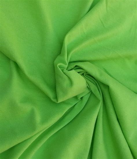 Green Organic Cotton Fabric Jersey Knit By The Yard And Wholesale Los