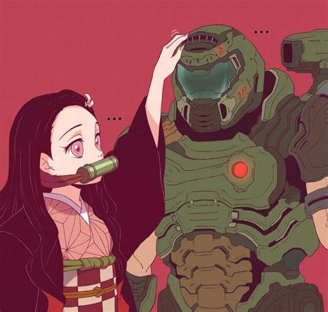 Ah Another Wholesome Doom And Demon Slayer Crossover Rdoom