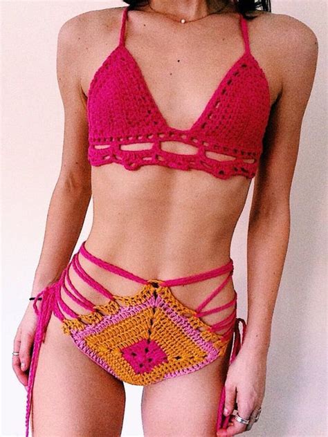 Chicas En Bikinis De Crochet Tejidos Moda Hot Sex Picture