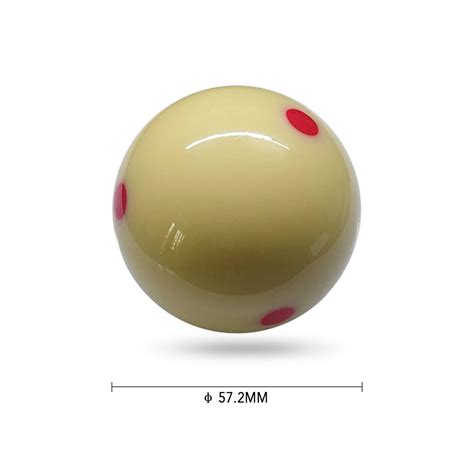 1 Pcs White Cue Ball 572mm Billiard Ball 6 Red Dot Pool Cue Training Ball