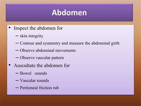 Physical Examination Abdomen Musculoskeletal And Neurological System