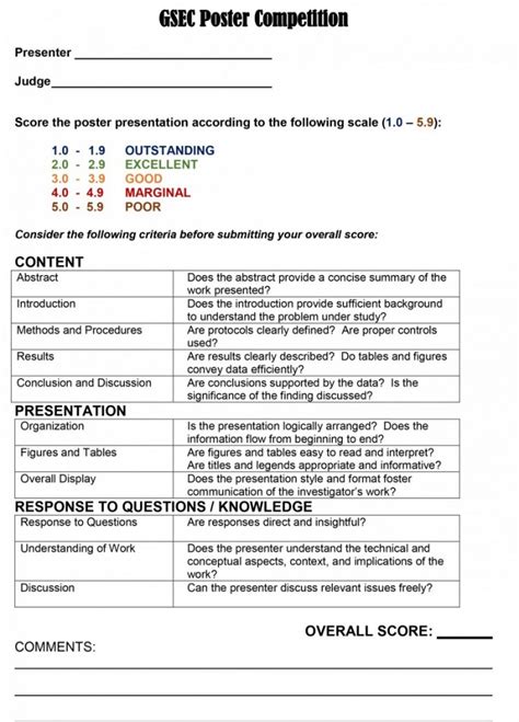 Evaluation Score Sheet