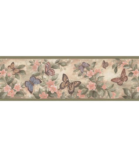 Free Download Butterfly Floral Wallpaper Border Multicolor