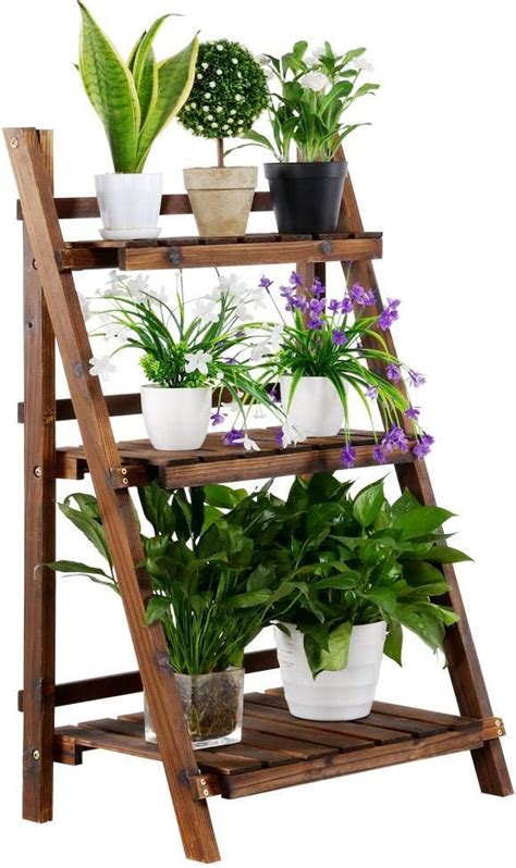 Gardening Stands Flower Pot Ladder Renewed Pot Rack Rhf Foldable Ladder