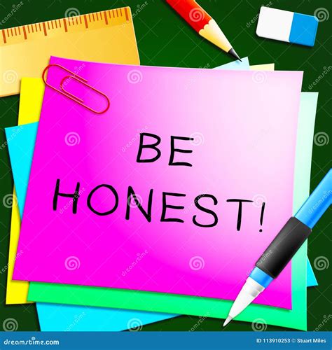 Be Honest Showing Truth And True 3d Illustration Stock Illustration